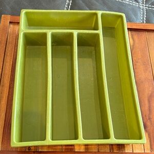 Vintage MOD 1970's FESCO 8188• Avocado Plastic Utensil Holder